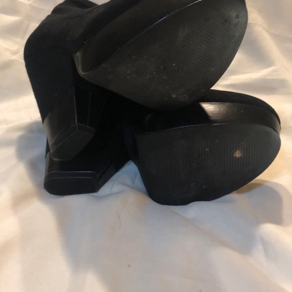 ASOS Black Sueded Stretch Ankle Booties Size 7 - Picture 8 of 8
